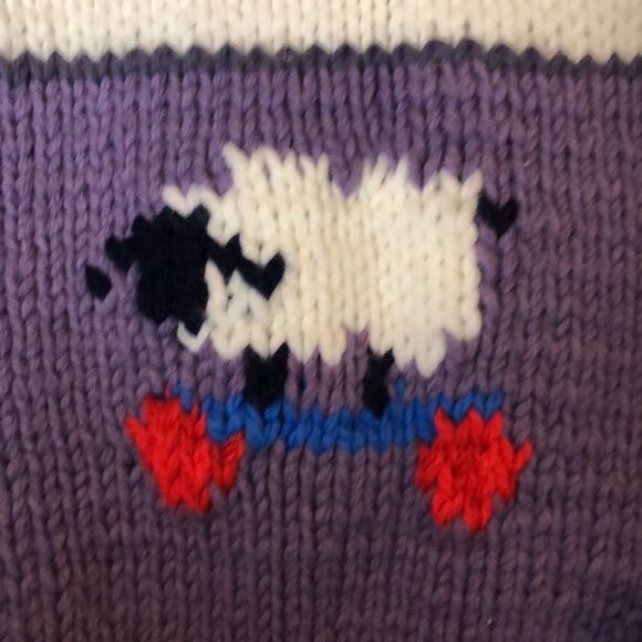 Vintage 1980’s Custom-made zip up knit sweater | One of a Kind Statement Piece - Picture 11 of 12